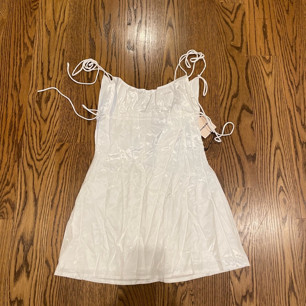 Superdown Women’s S White Satin Babydoll Mini Dress - NWT